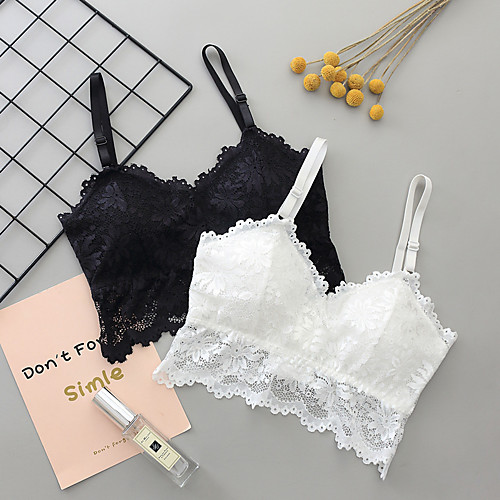 

Women's Push-up 3/4 Cup Bra Sexy Lace Fashion White Black