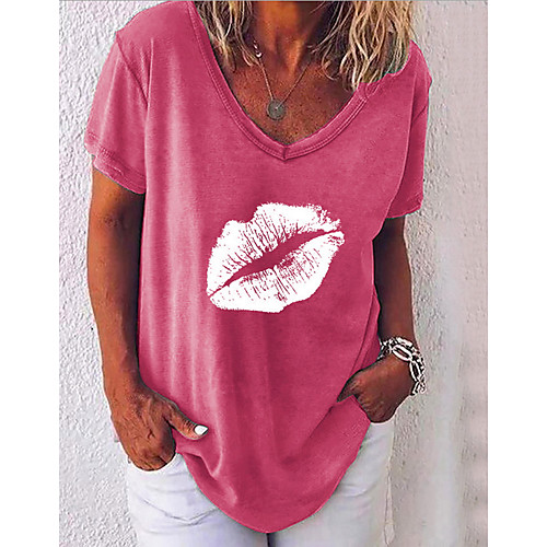 

Women's Daily T-shirt - Geometric Red