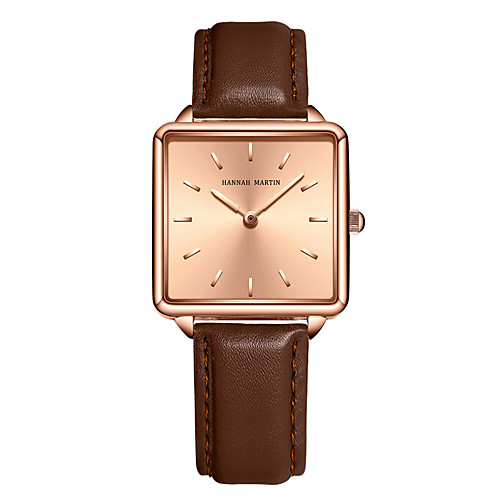 

Women's Quartz Watches Casual Fashion Stainless Steel Genuine Leather Japanese Quartz Rose Gold Golden / Brown White / Black Water Resistant / Waterproof 30 m 1 pc Analog One Year Battery Life