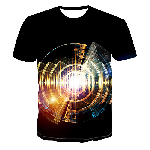 

Men's Club Weekend Street chic / Punk & Gothic T-shirt - 3D / Abstract / Visual Deception Print Black