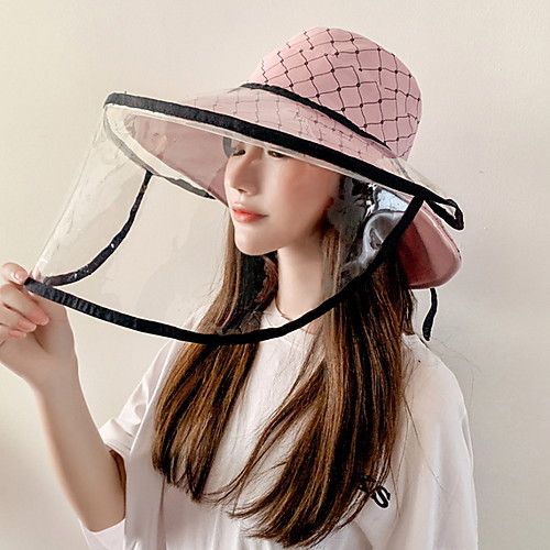 

Women's Basic Polyester Full-face Protective Hat /Summer Outdoor Gardening / Foldable / Beach / Sunscreen Sun Hat Big Brim Cap