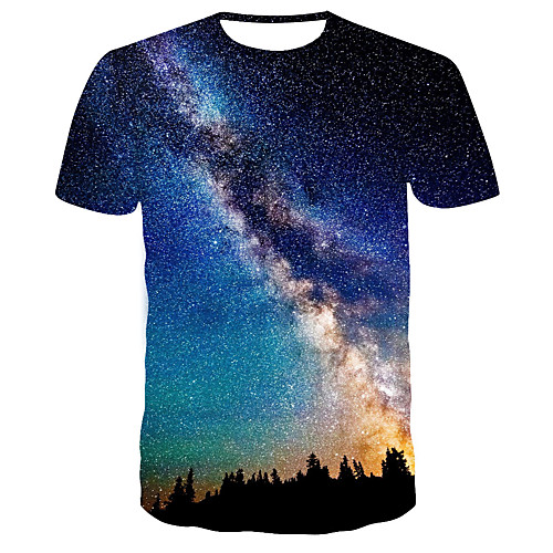 

Men's Daily T-shirt - 3D Print Blue