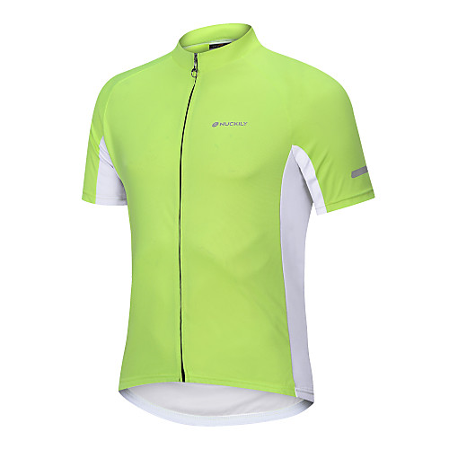 

Nuckily Men's Short Sleeve Cycling Jersey Polyester Taffeta Red Orange Green Patchwork Bike Jersey Top Mountain Bike MTB Road Bike Cycling Breathable Quick Dry Sweat-wicking Sports Clothing Apparel