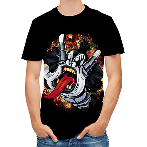

Men's Daily Basic T-shirt - 3D Print Black