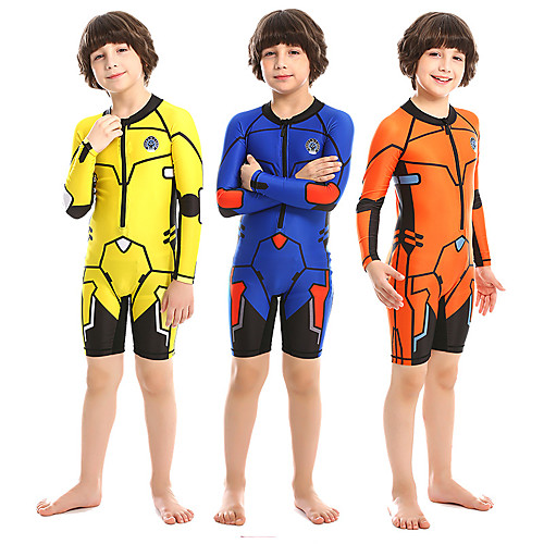 

ZCCO Boys' Rash Guard Dive Skin Suit Diving Rash Guard One Piece Swimsuit Diving Suit Bodysuit Short Sleeve Front Zip - Swimming Diving Surfing Autumn / Fall Spring Summer / Winter / Kid's