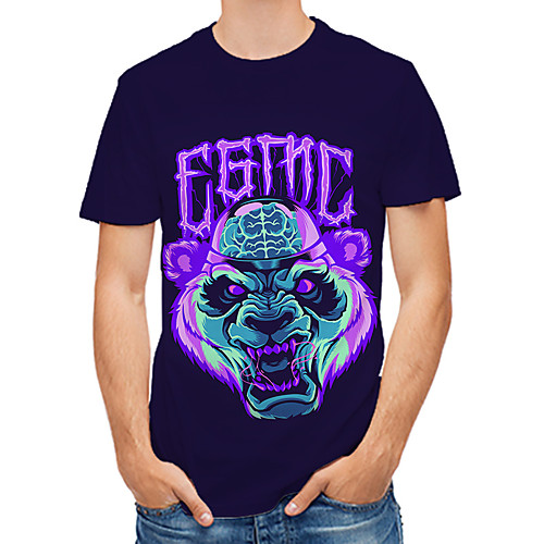 

Men's Daily Basic T-shirt - 3D Print Purple