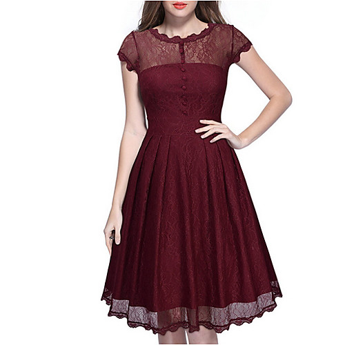 

Women's Wine Black Dress Sheath Solid Color S M