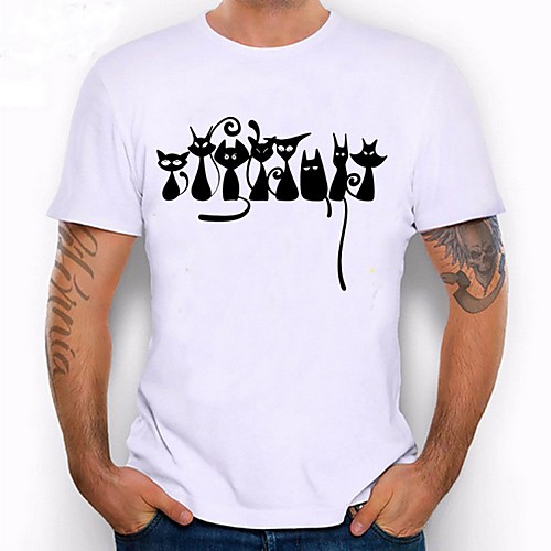 

Men's Sports T-shirt - Geometric White