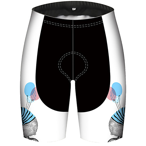 

21Grams Men's Cycling Shorts Bike Shorts Padded Shorts / Chamois Pants Breathable Quick Dry Ultraviolet Resistant Sports Animal Balloon Bear Black / White Mountain Bike MTB Road Bike Cycling Clothing