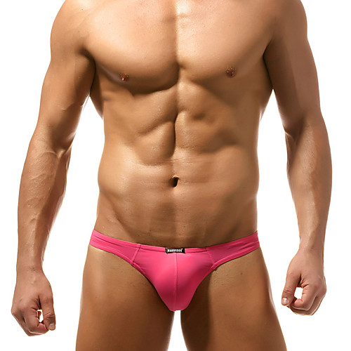

Men's Basic Briefs Underwear / G-string Underwear Low Waist Blushing Pink Orange Blue M L XL