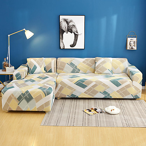 

Sofa Cover Romantic Yarn Dyed Polyester / Cotton Blend Slipcovers