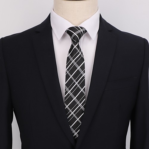 

Men's Party / Work / Basic Necktie - Print / Jacquard / Solid Colored