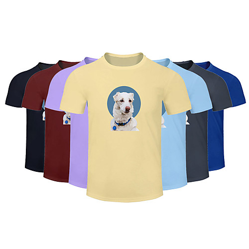 

Men's Women's Cotton Running T-Shirt Workout Shirt Round Neck Running Active Training Jogging Breathable Quick Dry Moisture Wicking Sportswear Dog Plus Size Tee / T-shirt Top Short Sleeve Activewear