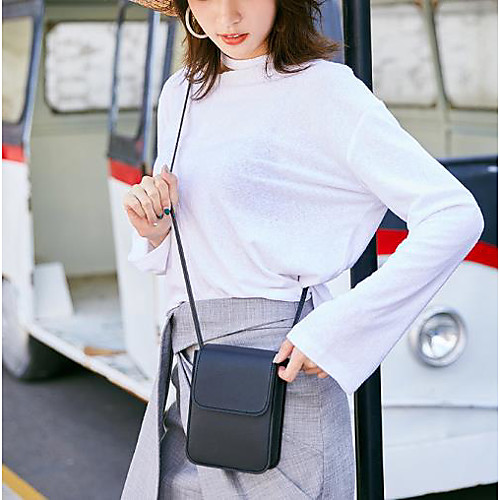 

Women's PU Crossbody Bag Solid Color Wine / Blushing Pink / Khaki