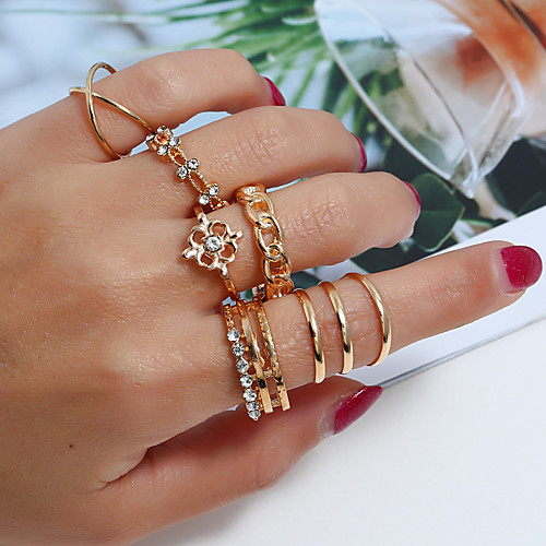 

Women's Ring 1 set Gold Alloy Elegant Holiday European Festival Jewelry