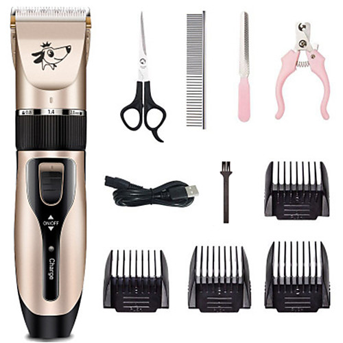 

Dog Grooming Grooming Clippers Plastic Clipper & Trimmer Portable Washable Travel Pet Grooming Supplies Gold