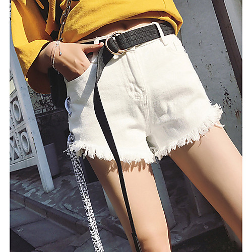 

Women's Basic Shorts Pants - Solid Colored Blue White S M L