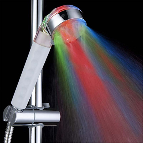 

LED Shower Head Color Changing 2 Water Mode 7 Color Glow Light Automatically Changing Handheld Showerhead