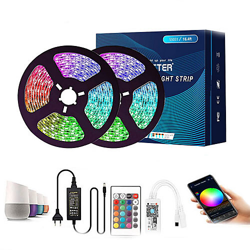 

10m Flexible LED Light Strips 300 LEDs SMD5050 Multi Color Decorative / TV Background 12 V