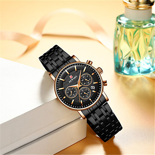 

Women's Steel Band Watches Luxury Fashion Stainless Steel Japanese Quartz Rose Gold Green Black Water Resistant / Waterproof Calendar / date / day Chronograph 30 m 1 pc Analog One Year Battery Life