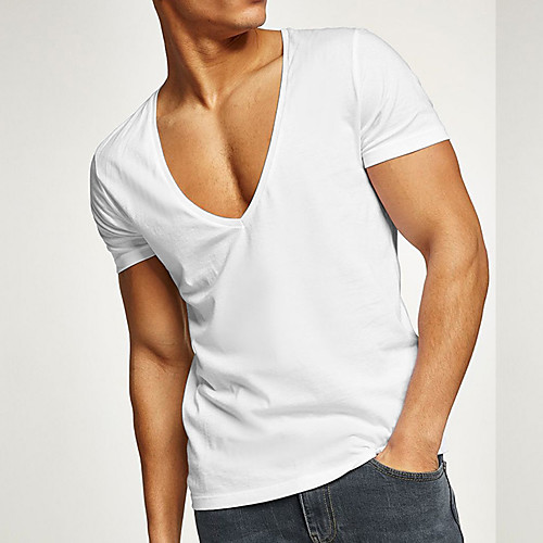 

Men's Daily Basic T-shirt - Solid Colored Wine