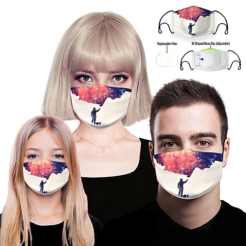 

Mask Filter Element Women's Polyester Spandex One-Size Rainbow 1pc / pack Adults Layered Mesh Sport Home All Seasons