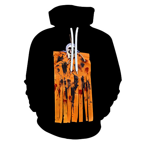 

Men's 3D Print / Casual Hoodie - 3D / Cartoon / Character Black US32 / UK32 / EU40