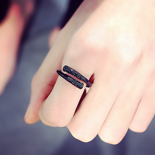 

Women's Ring 1pc Gold Silver Black Alloy Elegant Holiday European Festival Jewelry
