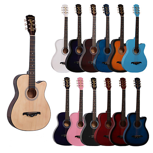 

Wood Guitar Guitar Colorful 38 Inch for Acoustic and Electric Guitars Musical Instrument Accessories