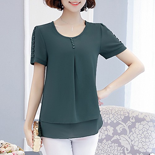 

Women's Daily T-shirt - Solid Colored Yellow