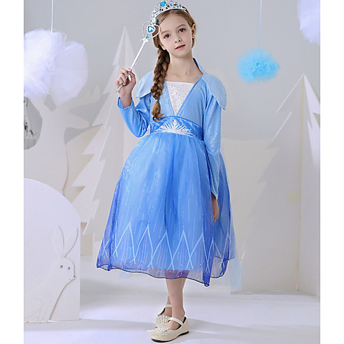 

A-Line Ankle Length Event / Party / Birthday Flower Girl Dresses - Polyester Long Sleeve Square Neck with Paillette
