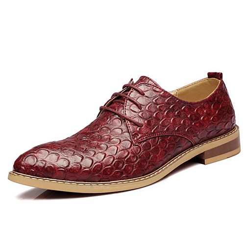 

Men's PU Spring & Summer British Oxfords Yellow / Red / Black
