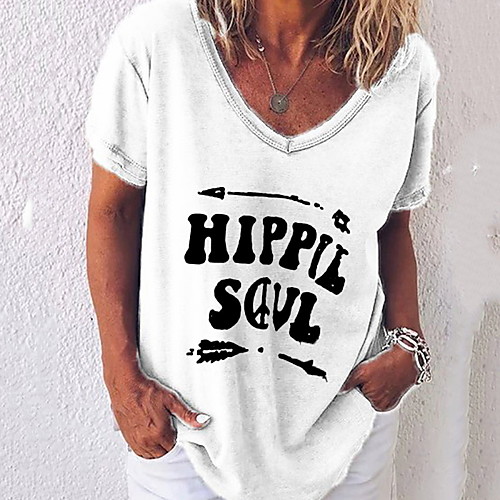 

Women's Daily T-shirt - Letter Fuchsia