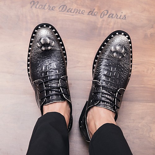 

Men's PU Spring & Summer Classic Oxfords Burgundy / Champagne