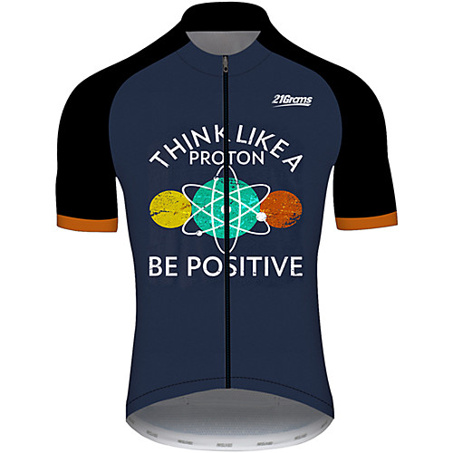 

21Grams Men's Short Sleeve Cycling Jersey Black / Blue Geometic Bike Jersey Top Mountain Bike MTB Road Bike Cycling UV Resistant Breathable Quick Dry Sports Clothing Apparel / Stretchy / Race Fit