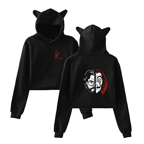 

Inspired by la casa de papel Dali Cosplay Costume Hoodie Pure Cotton Print Printing Hoodie For Women's