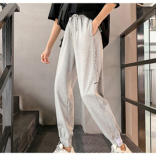

Women's Basic Sweatpants Pants - Solid Colored Light gray Black M L XL