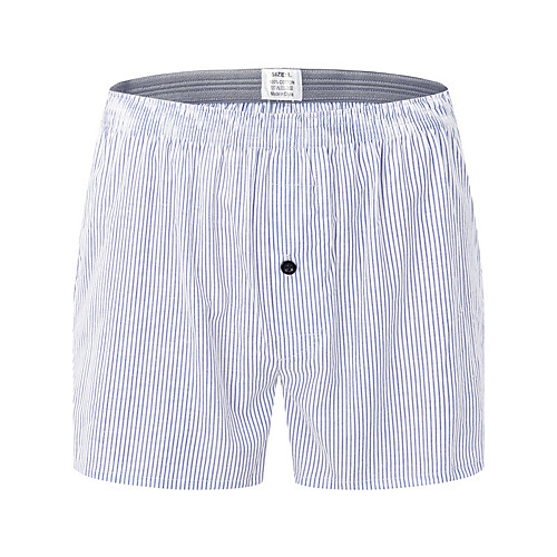 

Men's Print / Basic Boxers Underwear - Plus Size Mid Waist White M L XL