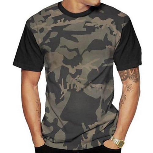 

Men's Elastane Running T-Shirt Streetwear Workout Shirt Round Neck Running Active Training Fitness Breathable Quick Dry Soft Sportswear Tee / T-shirt Top Short Sleeve Activewear Micro-elastic