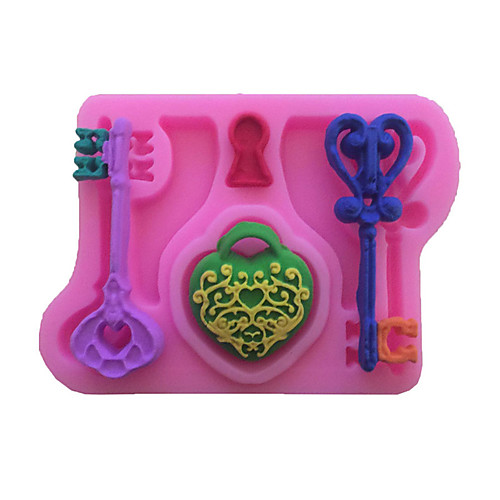

1pcs Love Key Shape Cake Decoration Fondant Mold Silicone DIY