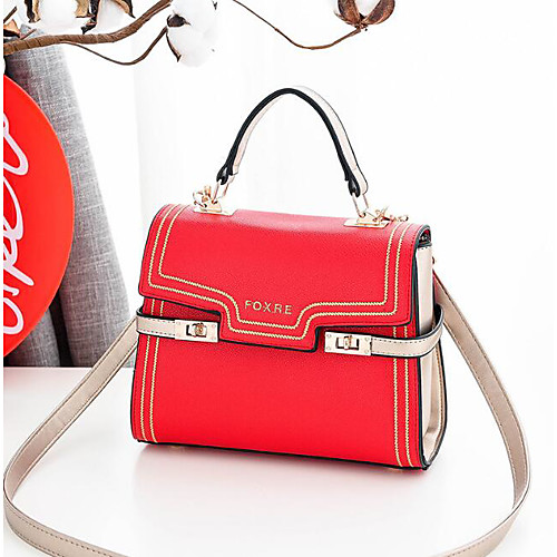 

Women's PU Top Handle Bag Letter Blushing Pink / Red / Khaki