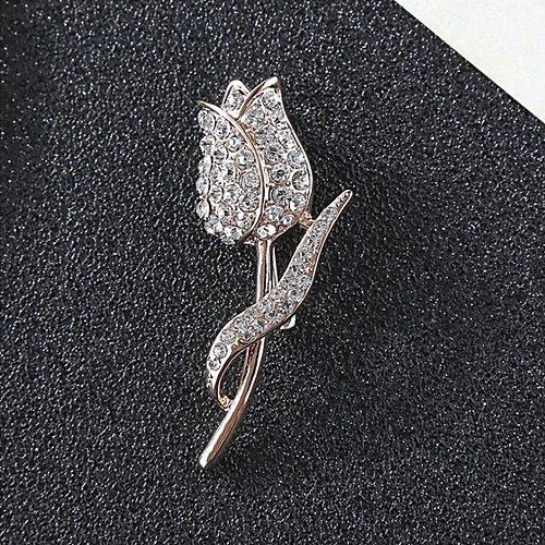 

Women's Cubic Zirconia Brooches Classic Flower Stylish Simple Classic Brooch Jewelry Gold Silver For Party Gift Daily Work Festival