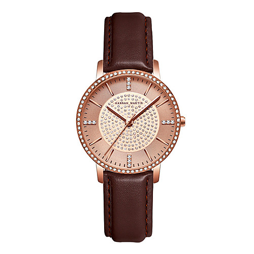 

Women's Quartz Watches Luxury Fashion Stainless Steel Genuine Leather Japanese Quartz Rose Gold Golden / Brown White / Black Water Resistant / Waterproof 30 m 1 pc Analog One Year Battery Life