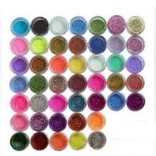 

45 pcs Crystal / Universal / Multi Function Glitter Glitter Powder For Finger Nail Romantic Series Holiday nail art Manicure Pedicure Daily / Festival Fashion / Cute