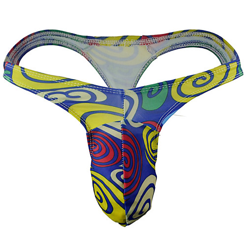

Men's Print G-string Underwear - Normal Low Waist Blushing Pink Blue One-Size