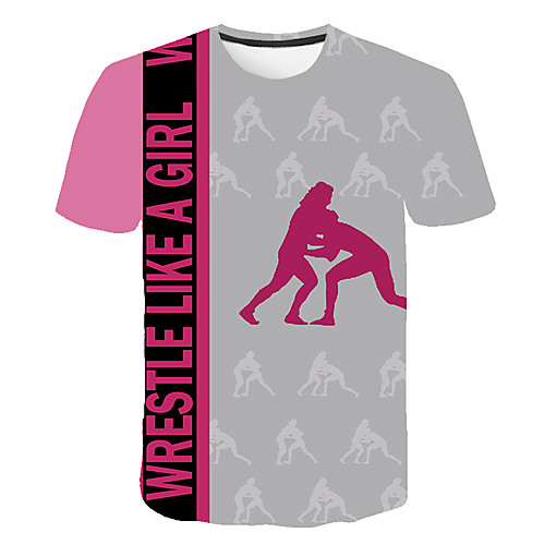 

Men's Daily Going out Vintage T-shirt - Geometric / 3D / Cartoon Print Blushing Pink