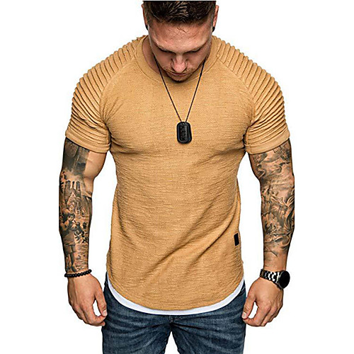 

Men's Daily Basic T-shirt - Solid Colored Army Green