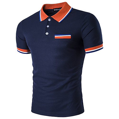

Men's Daily Going out Business / Basic Polo - Solid Colored Print Yellow