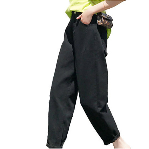 

Women's Basic Chinos Pants - Solid Colored Army Green Khaki White XS S M