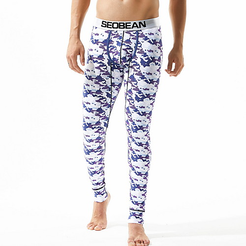 

Men's Normal Cotton Sexy Long Johns Camo / Camouflage Mid Waist